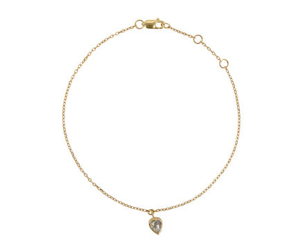 Celine Daoust Rose Cut Diamond Heart Charm Bracelet