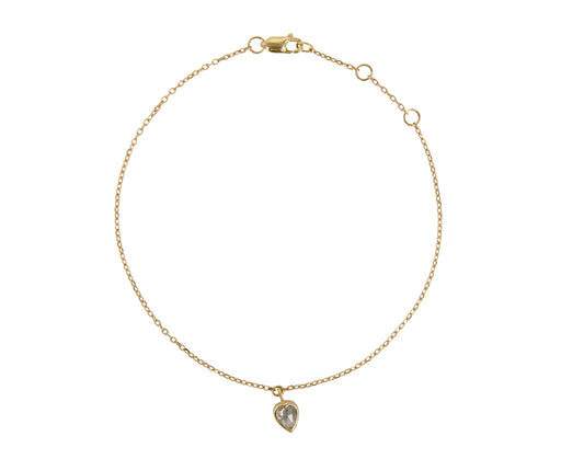 Celine Daoust Rose Cut Diamond Heart Charm Bracelet