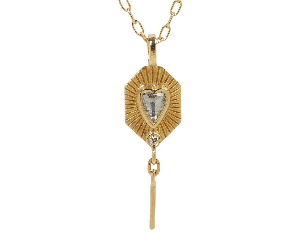 Celine Daoust Small Heart Pendant Necklace - closeup