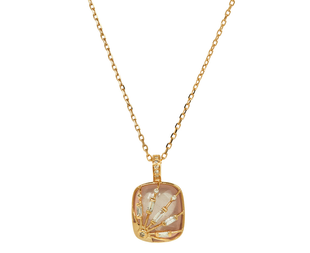 Celine Daoust Rose Quartz Baby Locket Pendant Necklace