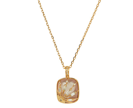 Celine Daoust Rose Quartz Baby Locket Pendant Necklace