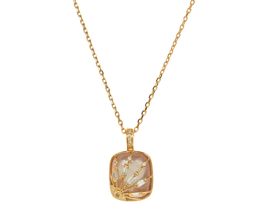 Celine Daoust Rose Quartz Baby Locket Pendant Necklace