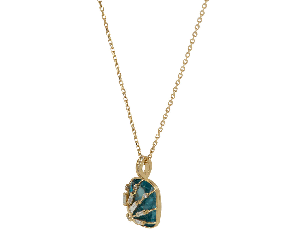 Celine Daoust Tourmaline Baby Locket Pendant Necklace - Side VIew