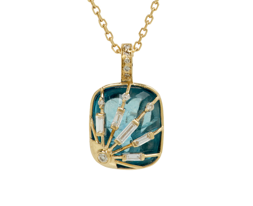 Celine Daoust Tourmaline Baby Locket Pendant Necklace - Closeup