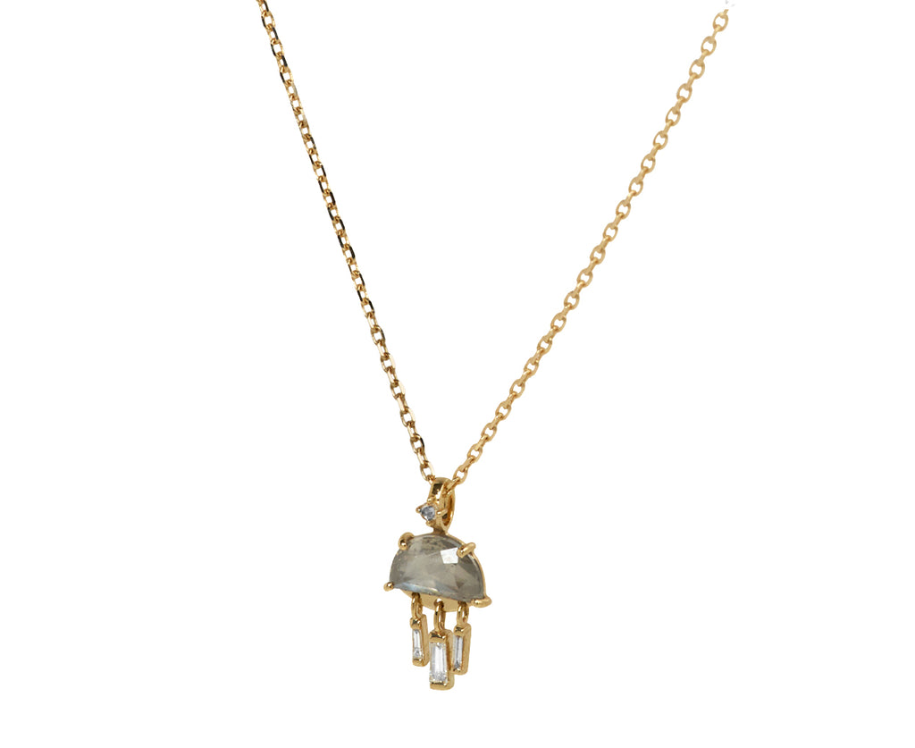Celine Daoust Rose Cut Diamond Jelly Fish Necklace - Side View