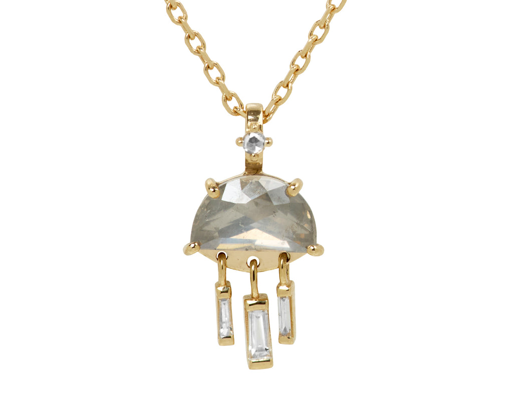 Celine Daoust Rose Cut Diamond Jelly Fish Necklace - Closeup