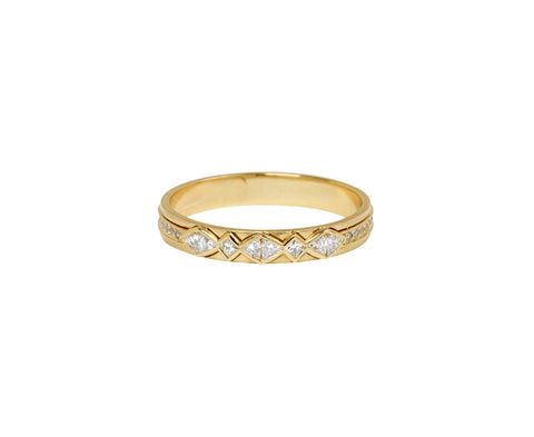 Celine Daoust Trillion and Square Cut Diamond Ring