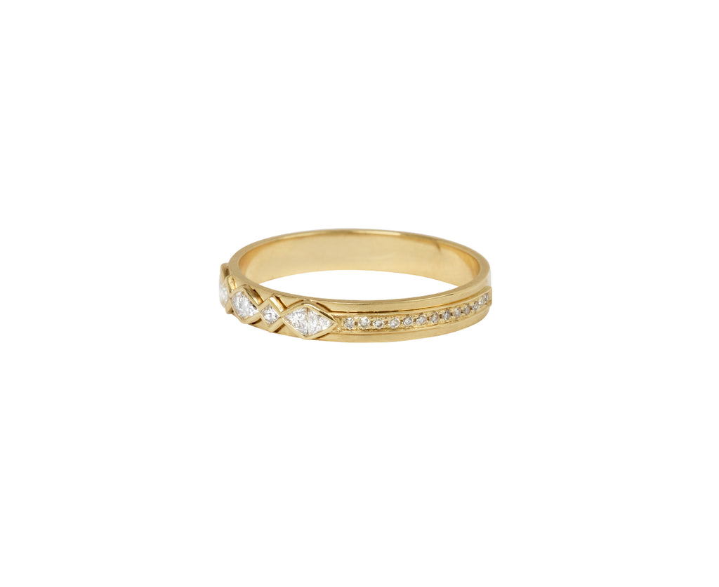 Celine Daoust Trillion and Square Cut Diamond Ring - Side View