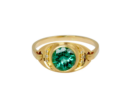 Celine Daoust Tourmaline and Diamond Moons Ring