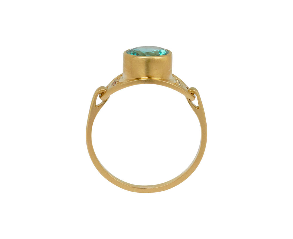 Celine Daoust Tourmaline and Diamond Moons Ring - top down