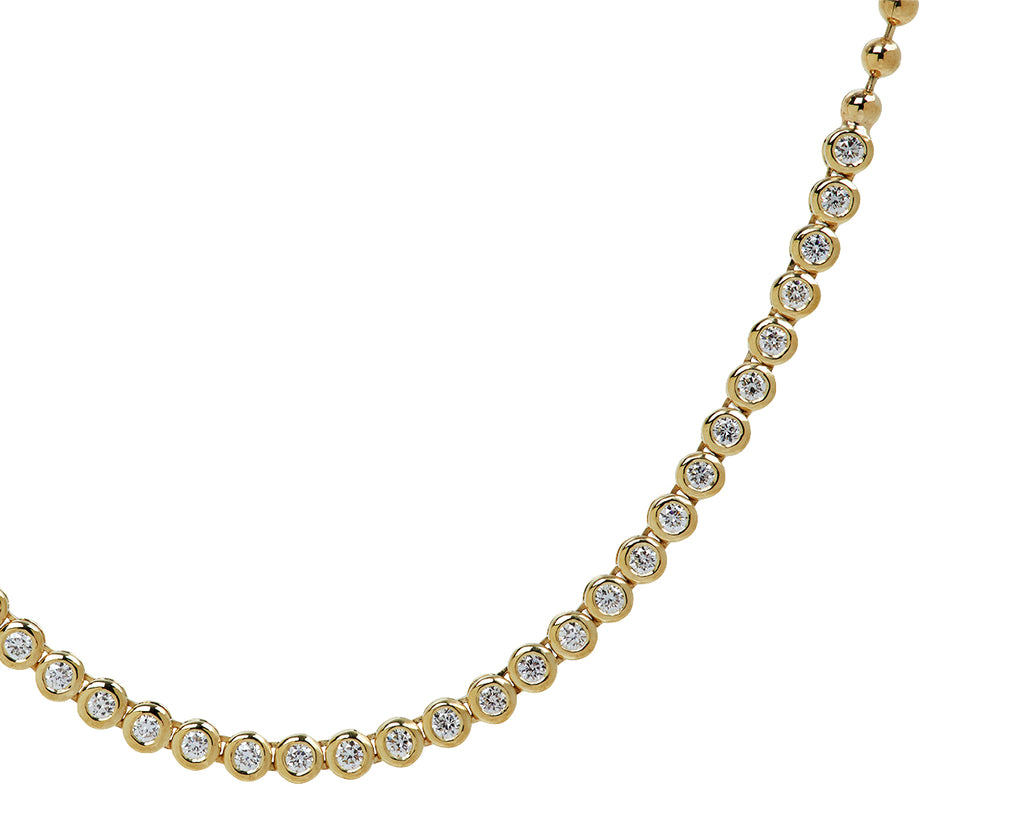 Zoë Chicco Diamond Tennis Station Necklace - Closeup