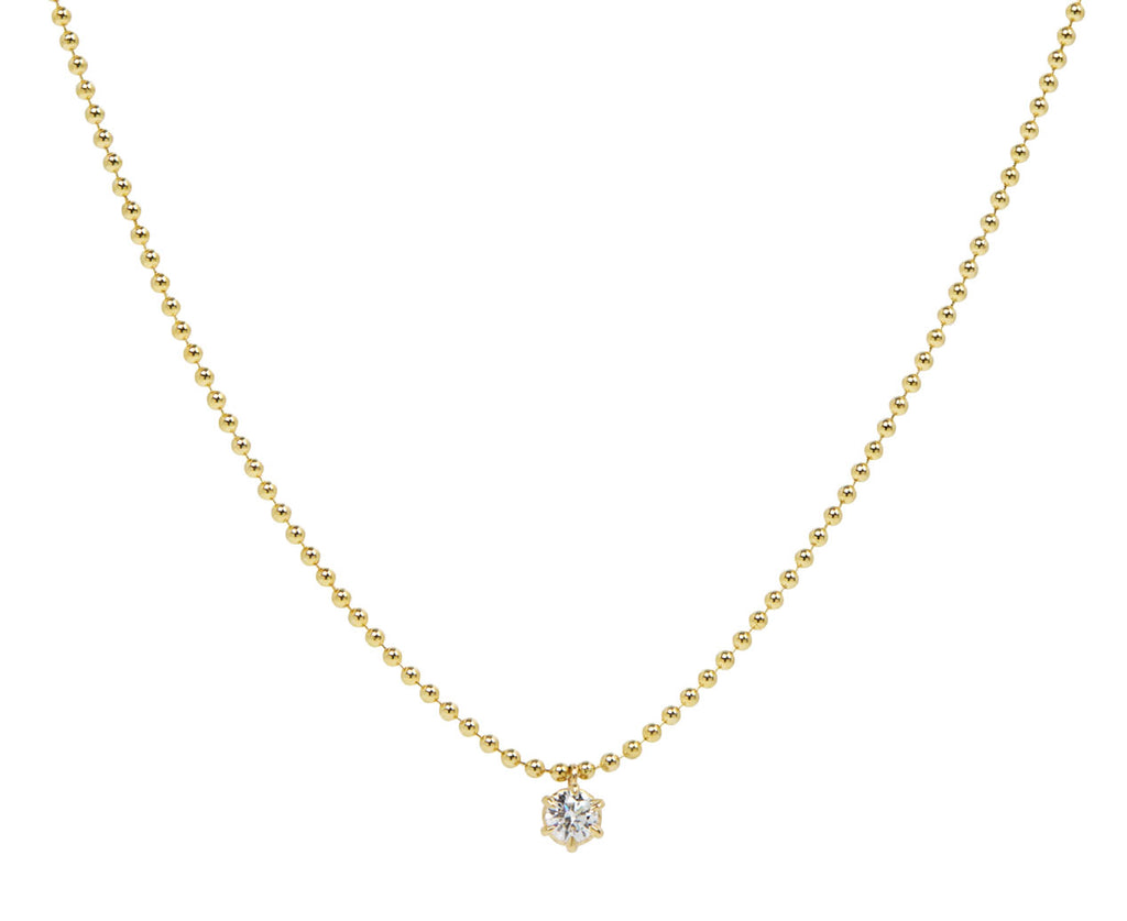 Zoe Chicco Diamond Solitaire Pendant Necklace