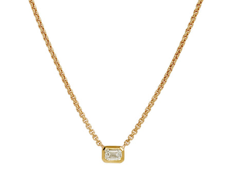Emerald Cut Diamond Pendant Necklace