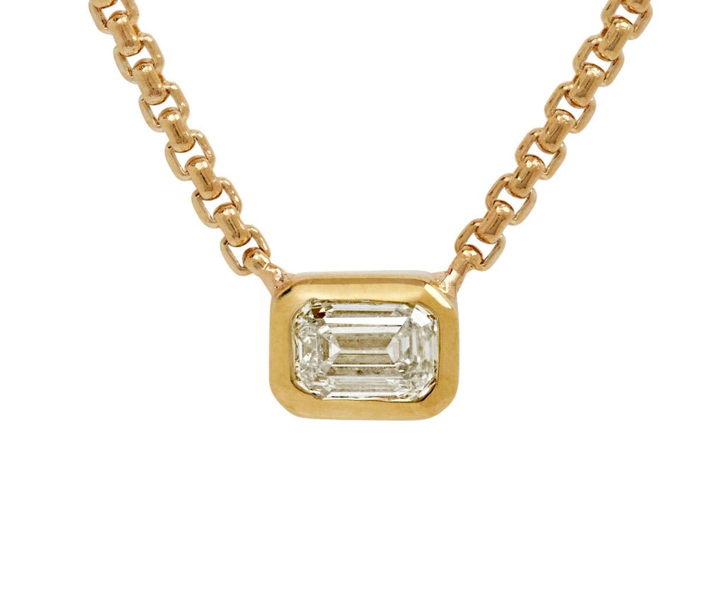 Emerald Cut Diamond Pendant Necklace
