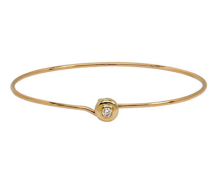 Zoe Chicco Bezel Set Diamond Hook and Eye Bangle Bracelet