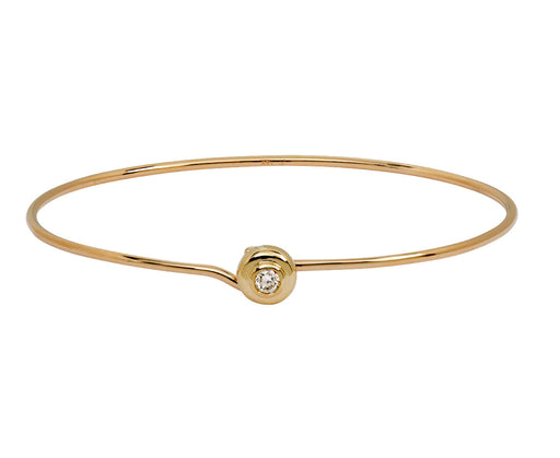 Zoe Chicco Bezel Set Diamond Hook and Eye Bangle Bracelet