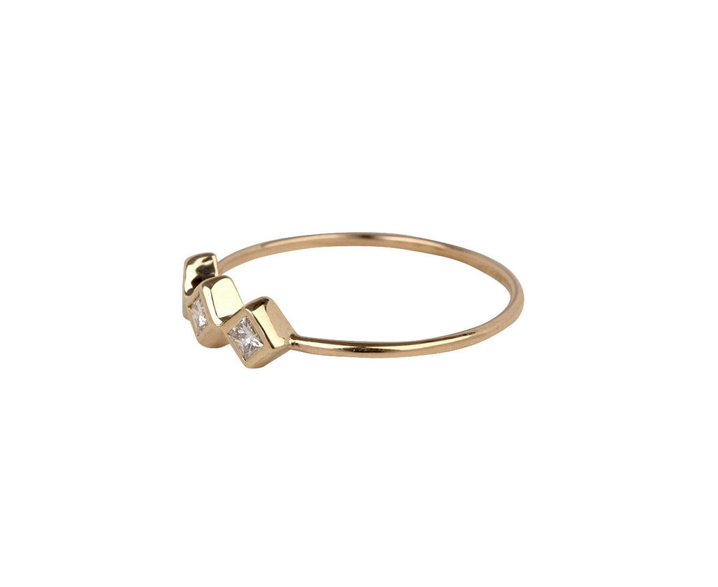 Zoë Chicco Princess Diamond Bar Ring - Side View