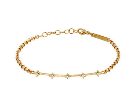 Diamond Bar Chain Bracelet