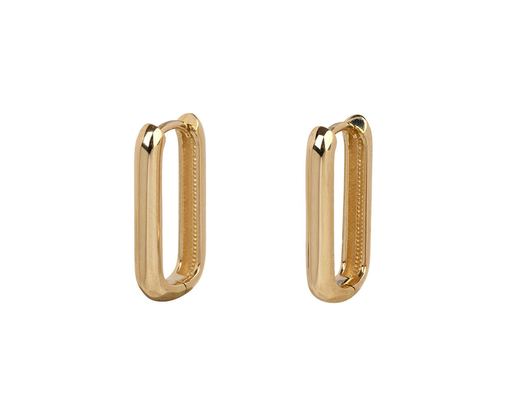 Zoë Chicco Oval Hinged Huggie Hoop Earrings