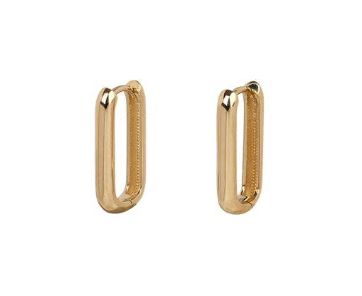 Zoë Chicco Oval Hinged Huggie Hoop Earrings