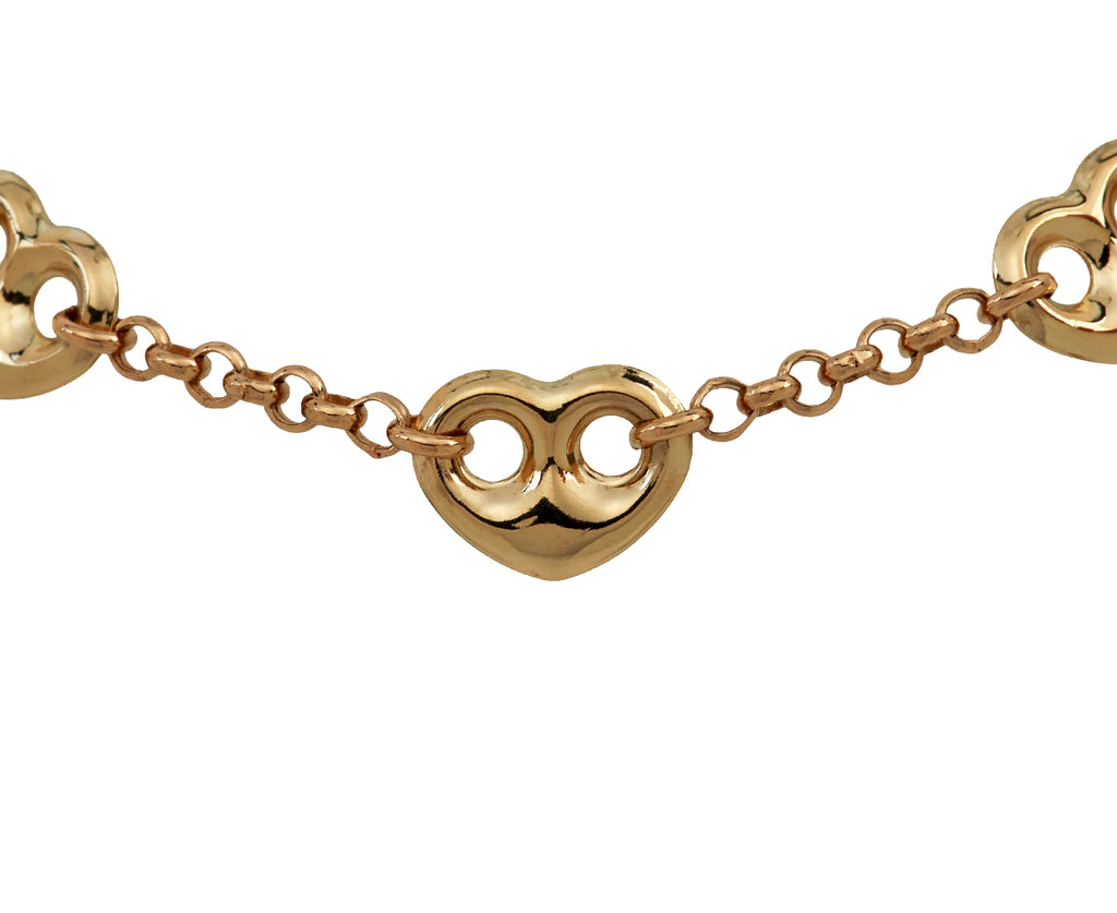 Zoë Chicco Mariner Heart Chain Bracelet - closeup
