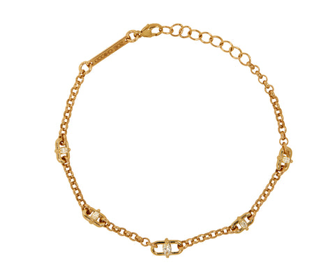 Zoë Chicco Diamond and Gold Rolo Bracelet
