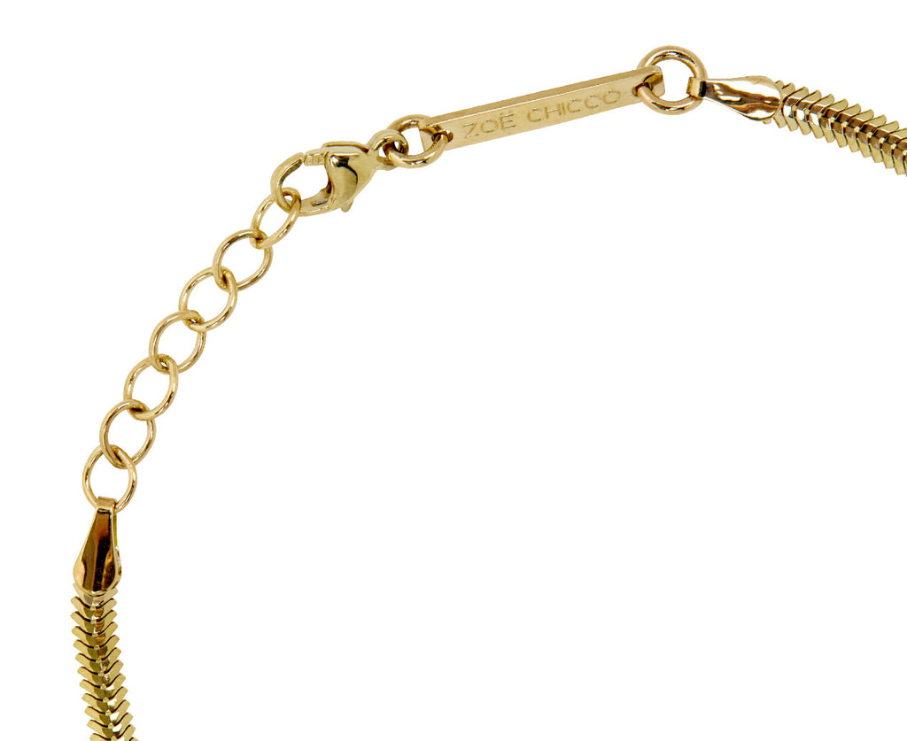 Zoë Chicco Floating Diamond Snake Chain Bracelet - Closure