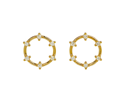 Zoë Chicco Diamond Open Circle Stud Earrings