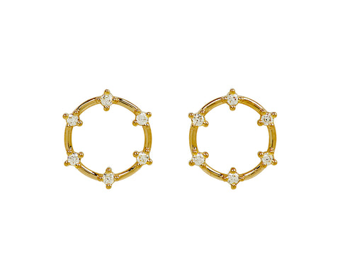 Zoë Chicco Diamond Open Circle Stud Earrings