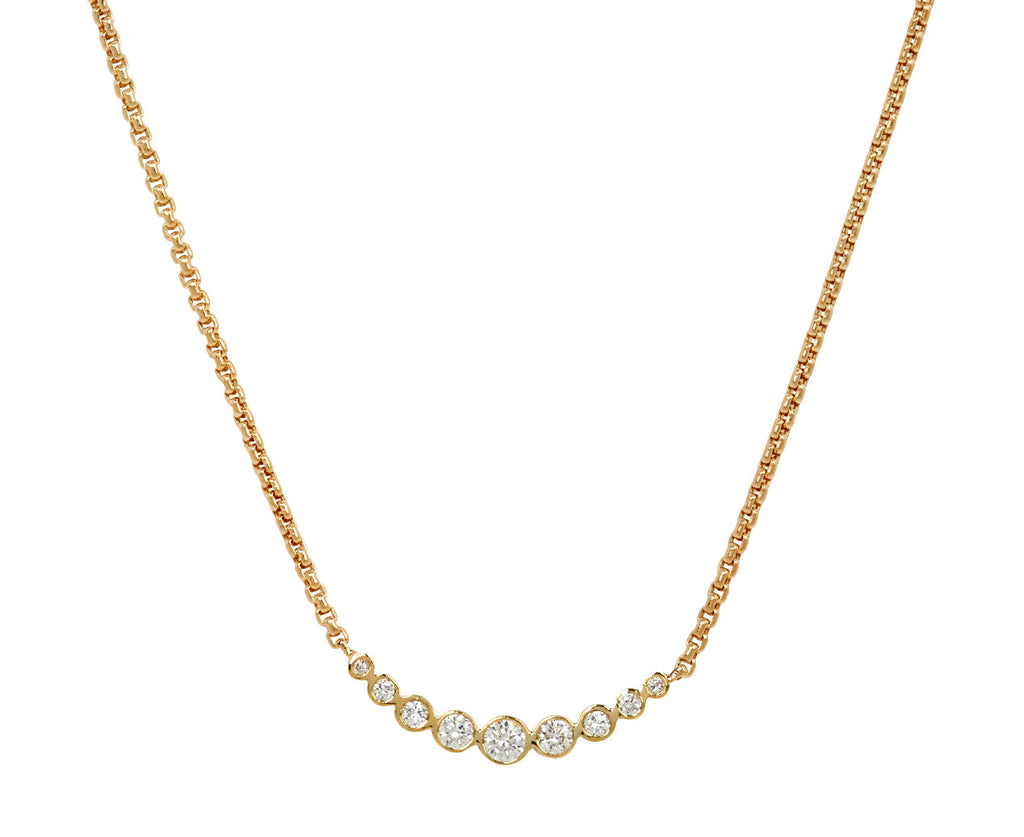 Graduated Diamond Pendant Necklace