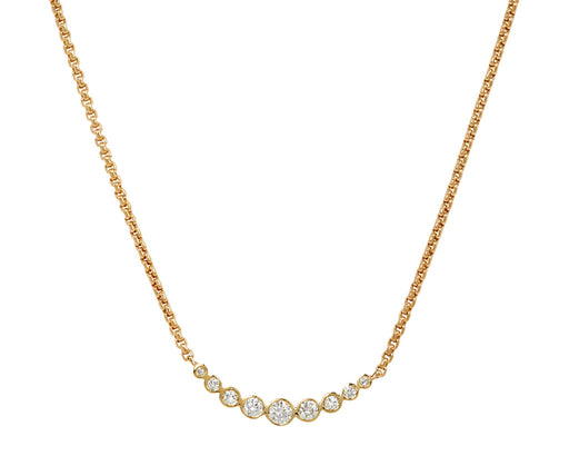 Graduated Diamond Pendant Necklace