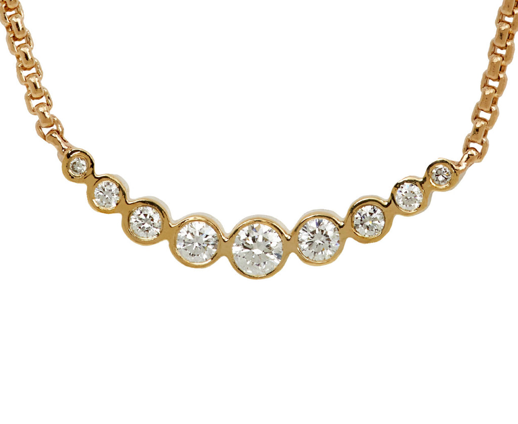 Graduated Diamond Pendant Necklace