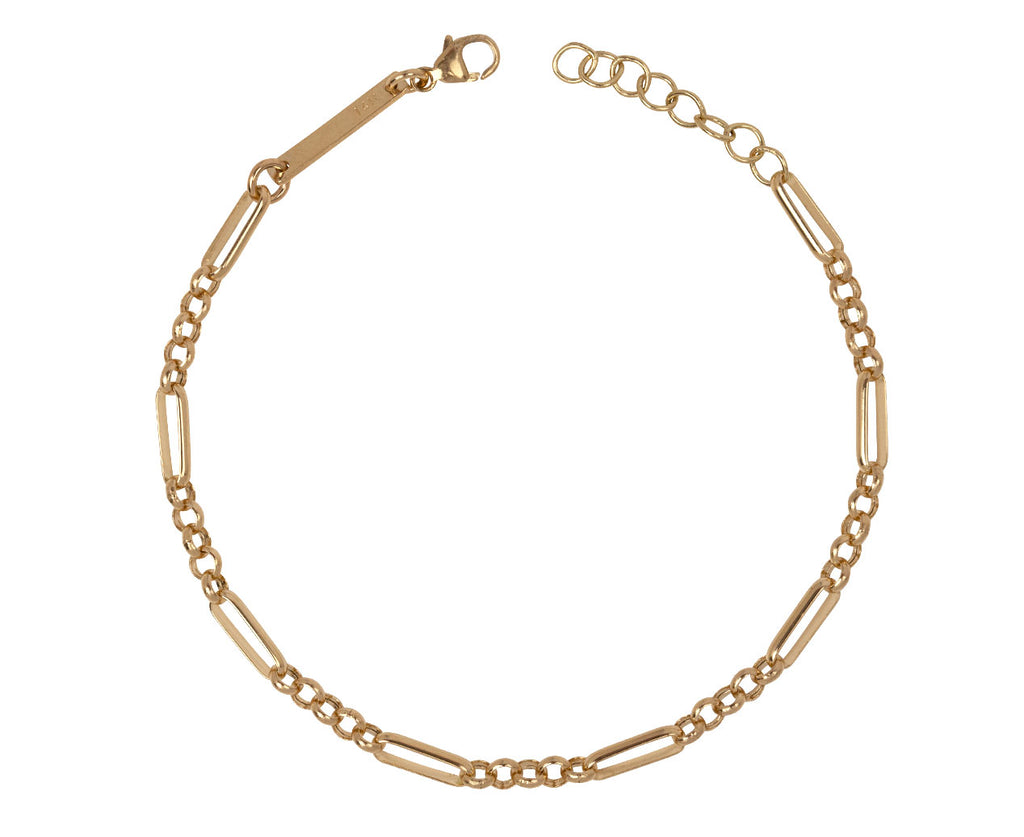 Zoë Chicco Mixed Paperclip and Rolo Bracelet - Closure