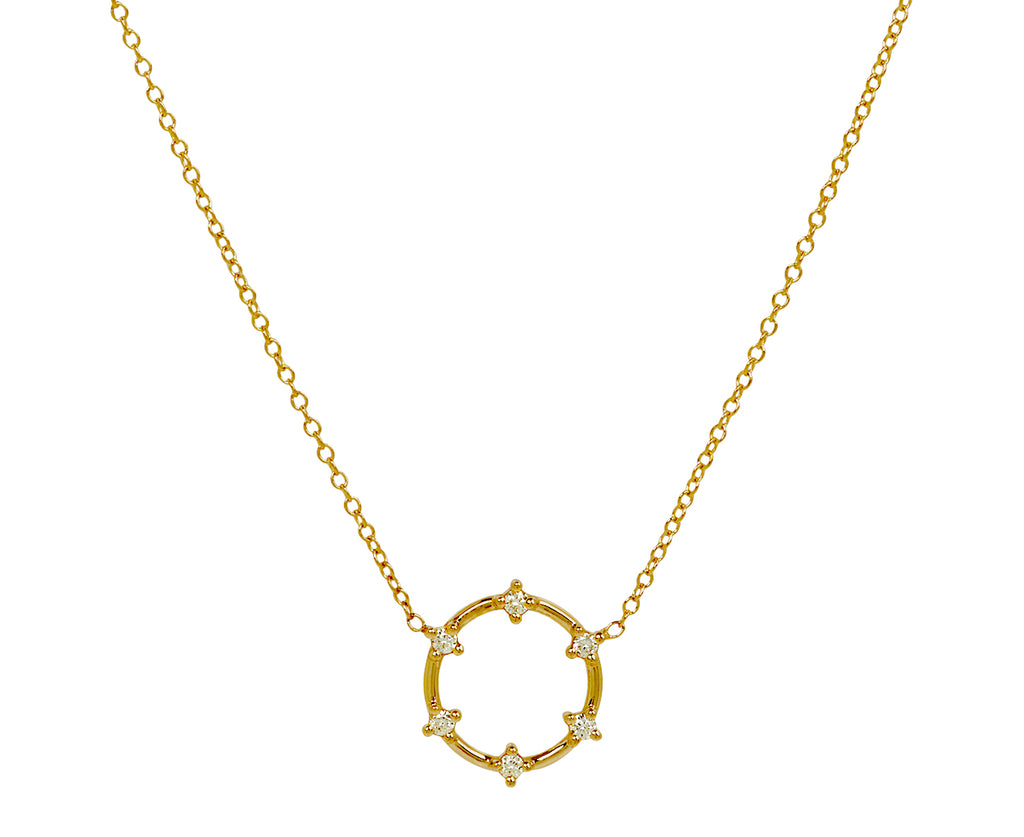 Zoë Chicco Diamond Open Circle Pendant Necklace
