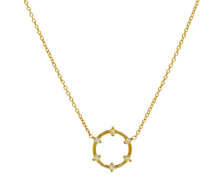 Zoë Chicco Diamond Open Circle Pendant Necklace