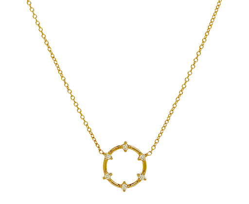 Zoë Chicco Diamond Open Circle Pendant Necklace