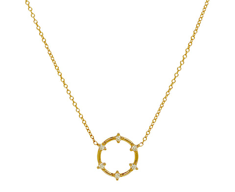Zoë Chicco Diamond Open Circle Pendant Necklace