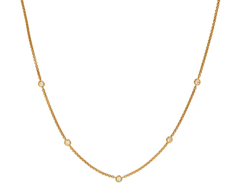 Zoë Chicco Floating Diamond Station Necklace