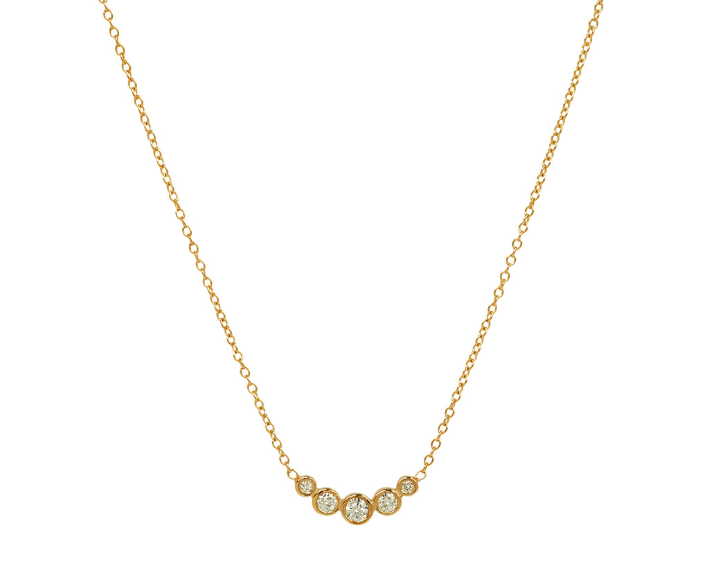Zoë Chicco Curved Diamond Bar Pendant Necklace