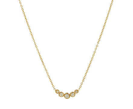 Zoë Chicco Curved Diamond Bar Pendant Necklace