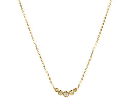 Zoë Chicco Curved Diamond Bar Pendant Necklace