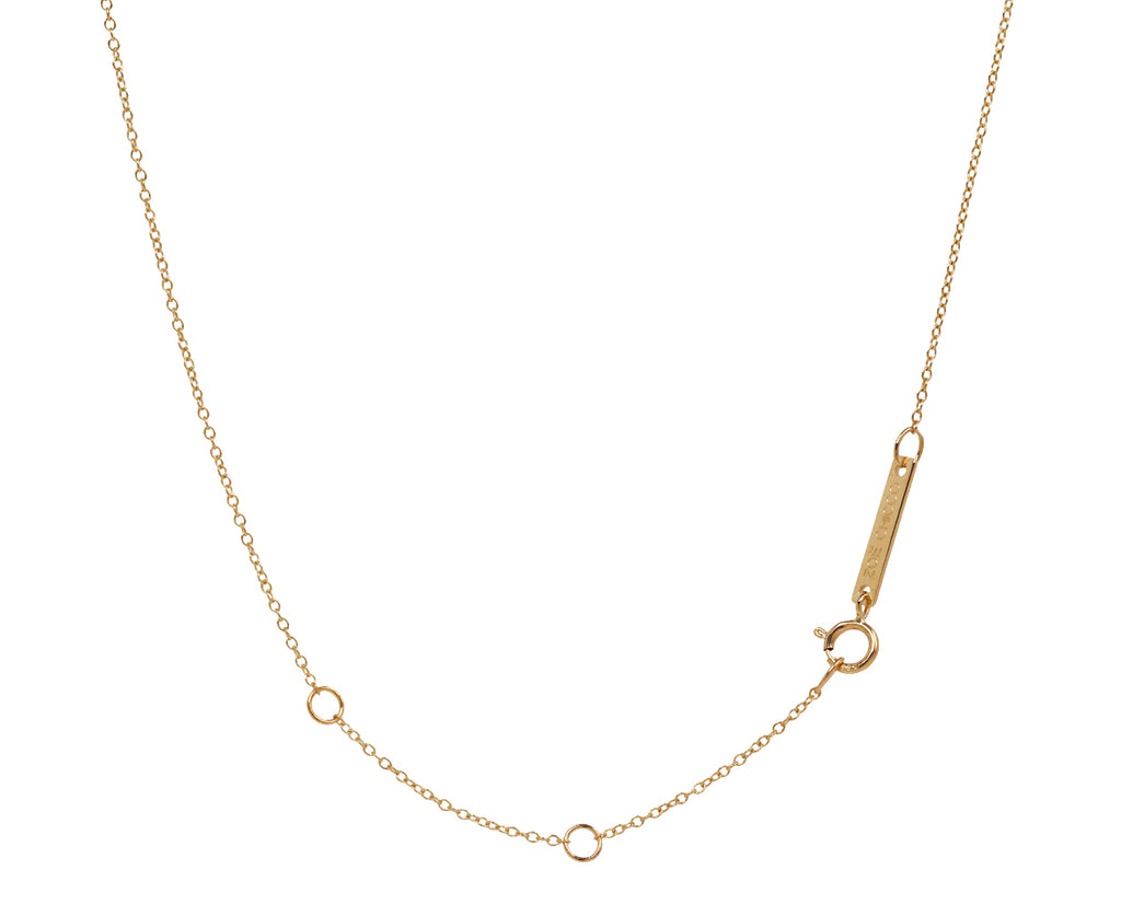 Zoë Chicco Curved Diamond Bar Pendant Necklace - closure