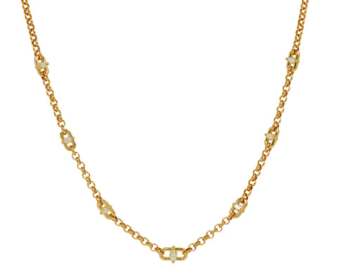 Zoë Chicco Diamond and Gold Rolo Necklace