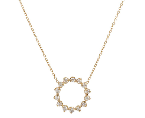 Zoë Chicco Open Sun Diamond Necklace