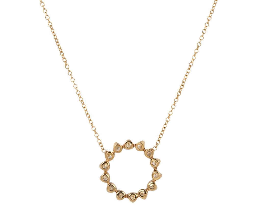 Zoë Chicco Open Sun Diamond Necklace - Back View