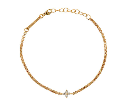 Diamond Quad Small Box Chain Bracelet
