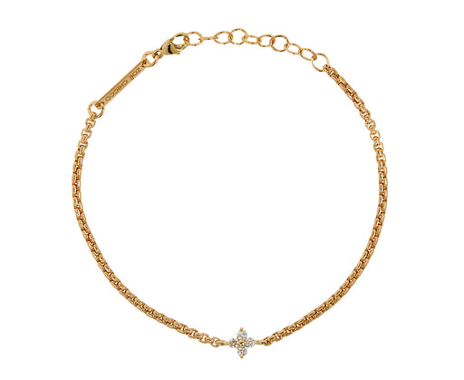 Diamond Quad Small Box Chain Bracelet