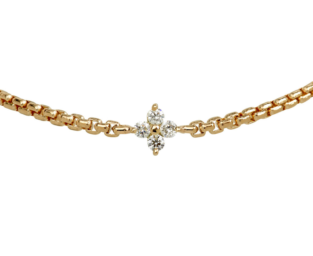 Diamond Quad Small Box Chain Bracelet