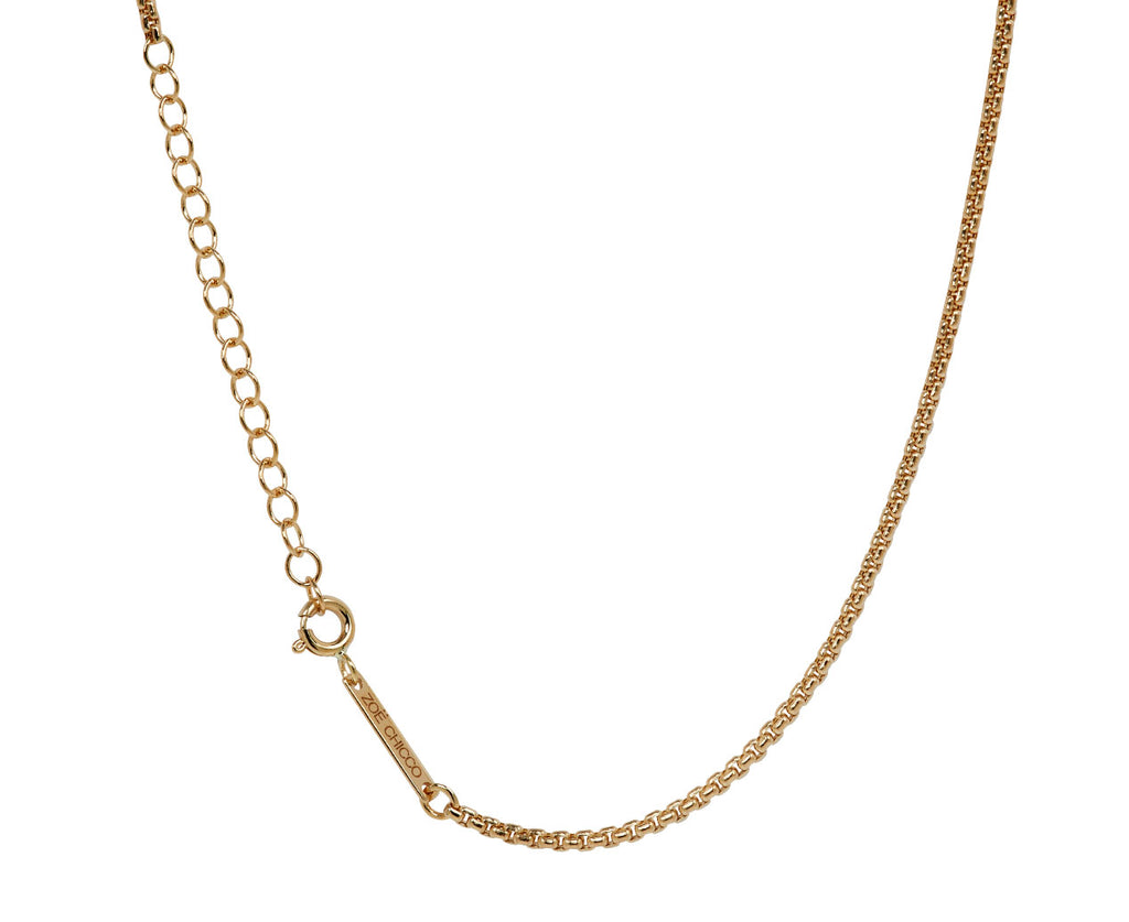 Zoe Chicco Diamond Quad Pendant Small Box Chain Necklace Back