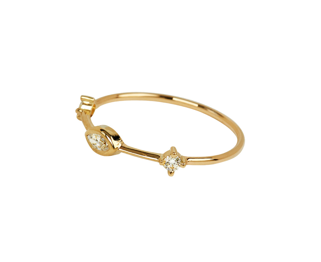 Zoë Chicco Diamond Dash Ring - Angle